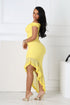 Rivelle Off Shoulder Ruffle Mesh Maxi Dress